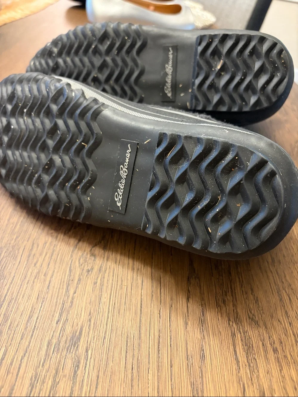 Eddie Bauer Black Lace-Up Duck Boots